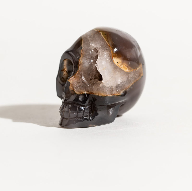 Agate Skull with Druzy