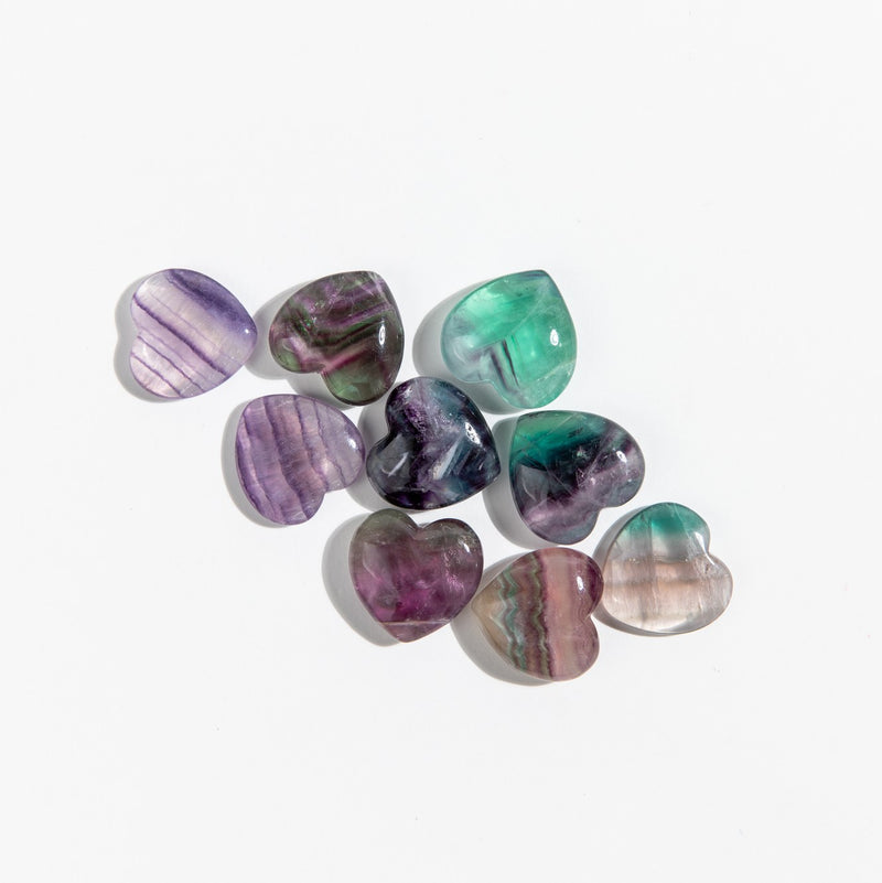 Fluorite Rainbow Hearts