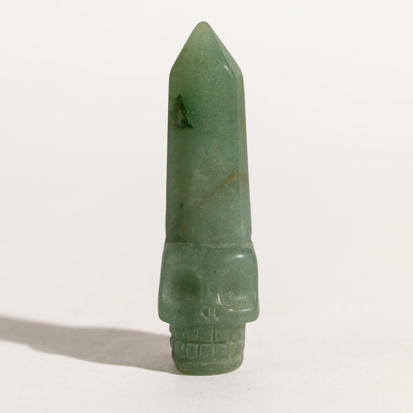 Green Aventurine Skull Point