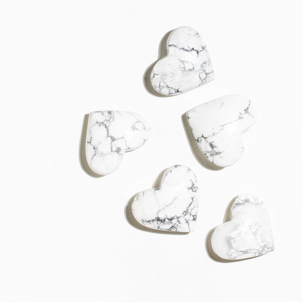 Howlite Hearts