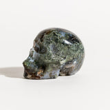 Moss Agate Skull