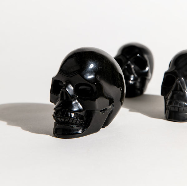 Black Obsidian Skull