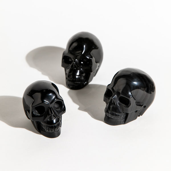 Black Obsidian Skull