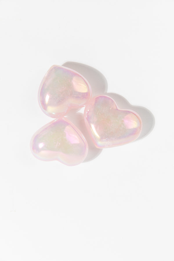 Rose Quartz Aura Hearts