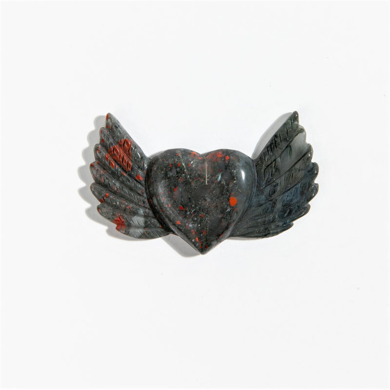 Bloodstone Heart w Wings