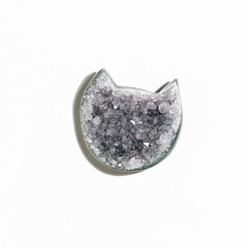 Green Amethyst Druzy Cat