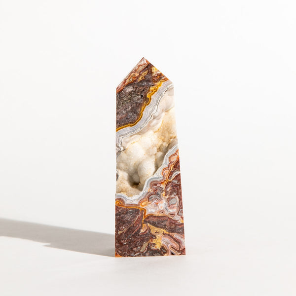 Mexican Agate Tower with Druzy