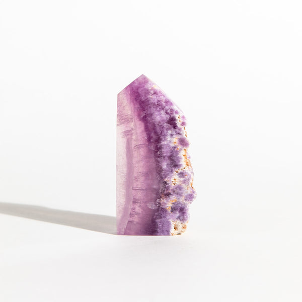 Fluorite Tower with Rough Edge