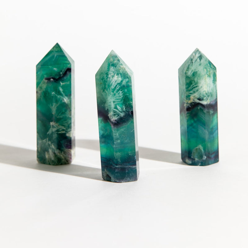 Fluorite Towers with Snowflake