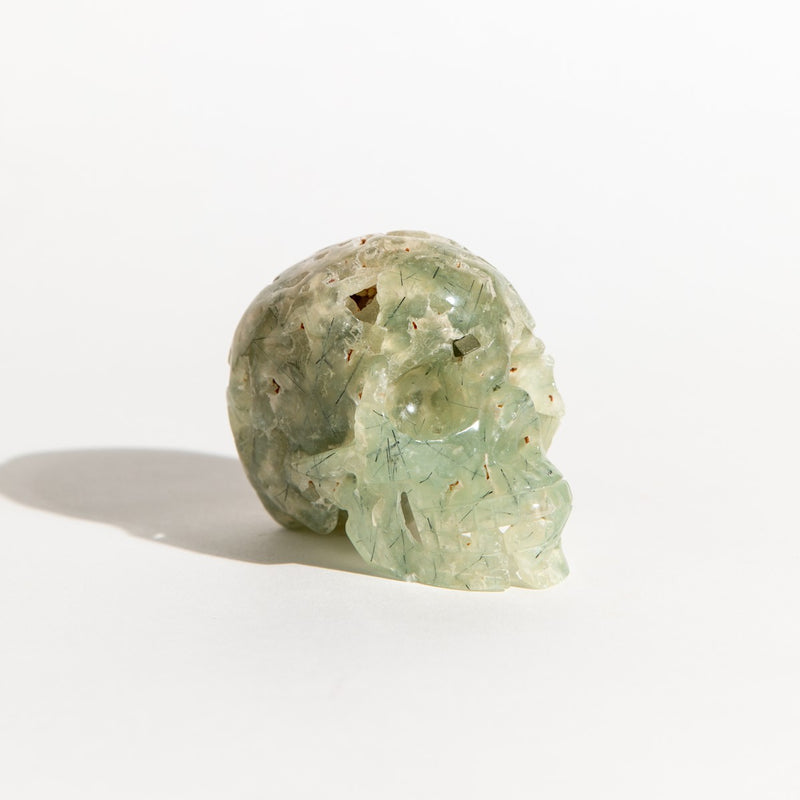 Prehnite Skull