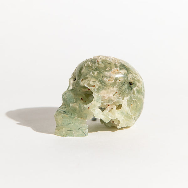 Prehnite Skull