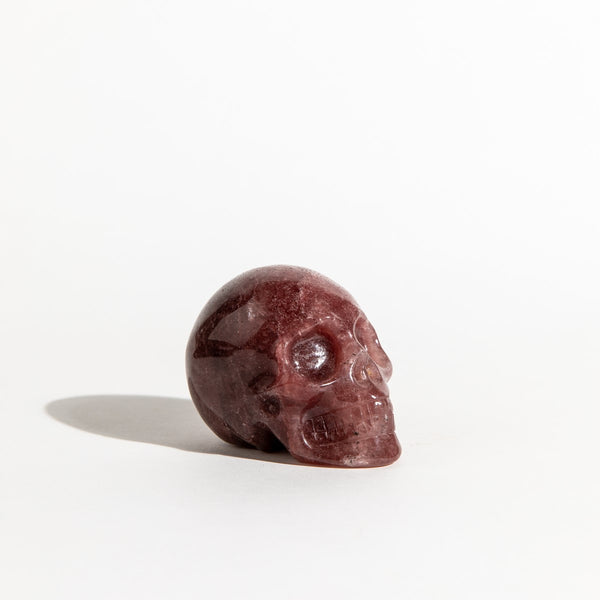 Strawberry Quartz Skull