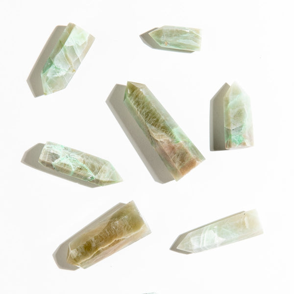 Green Moonstone Points