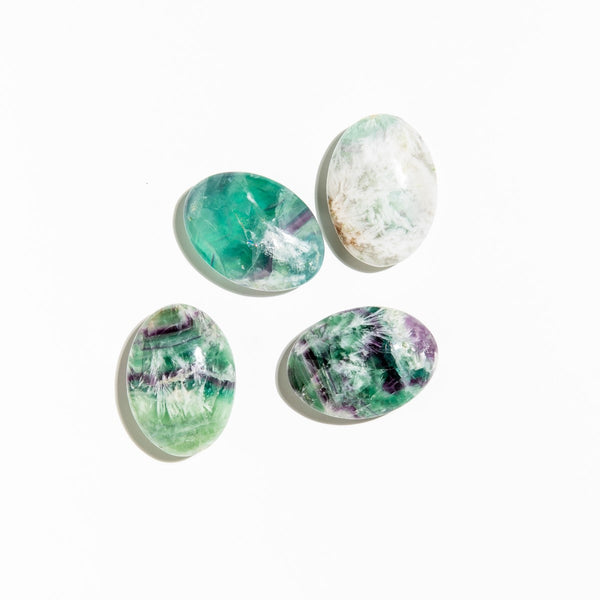 Fluorite (Snowflake) Palm Stones