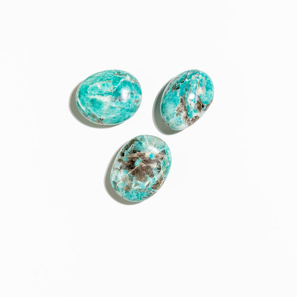 Amazonite & Smoky Quartz Palm Stones