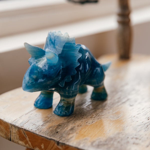 Blue Onyx Triceratops