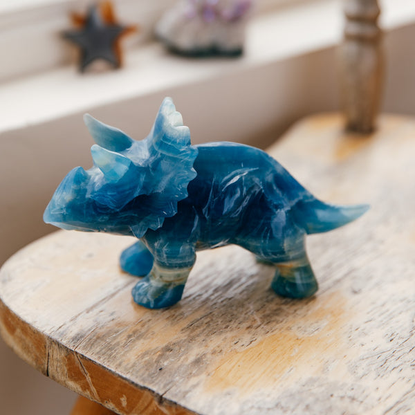 Blue Onyx Triceratops