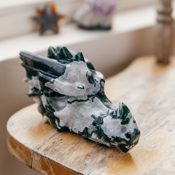 Moss Agate Dragon