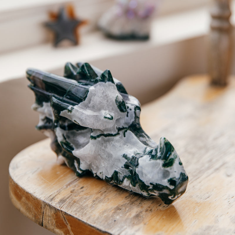 Moss Agate Dragon